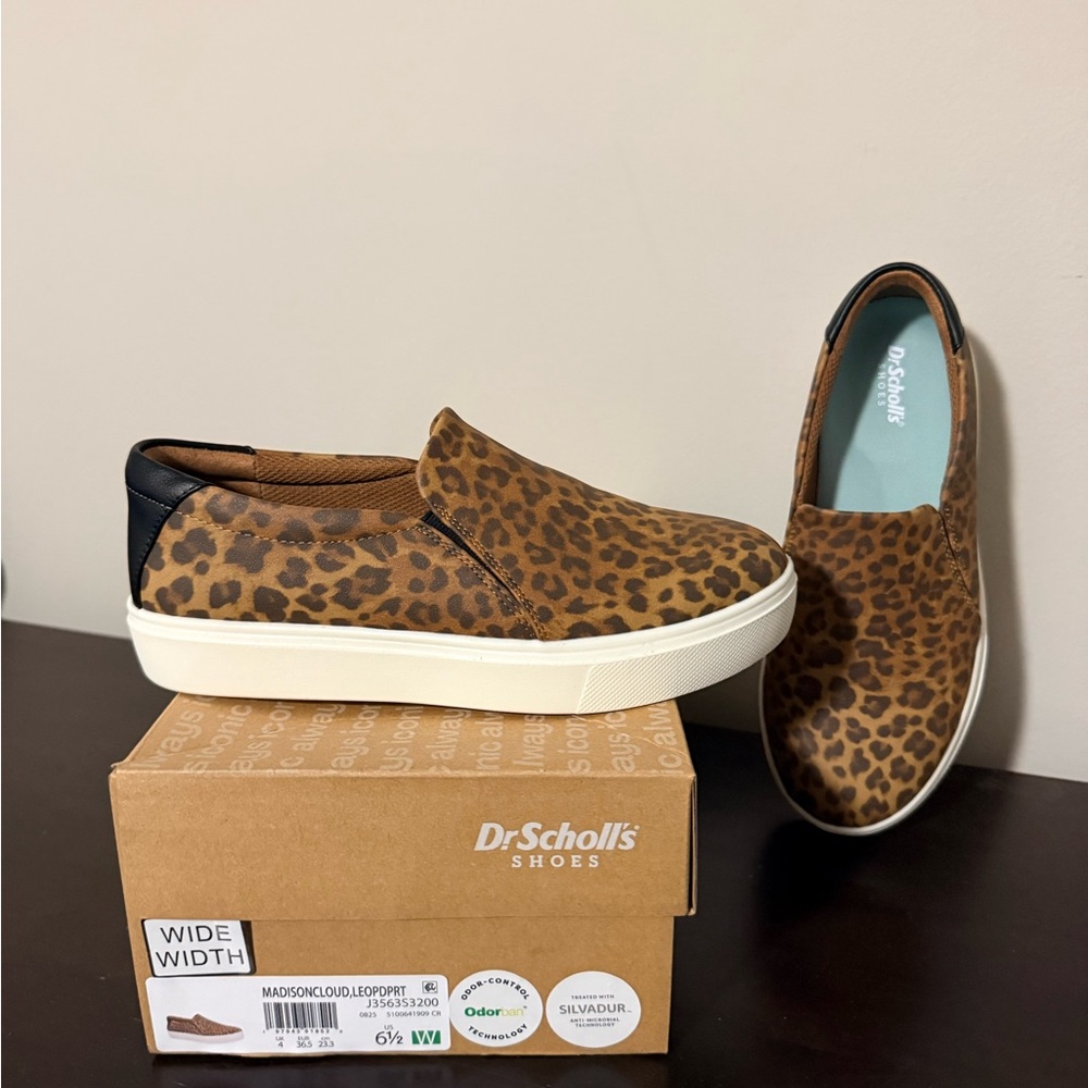 Dr. Scholl's Brown Leopard Slip-On Shoes